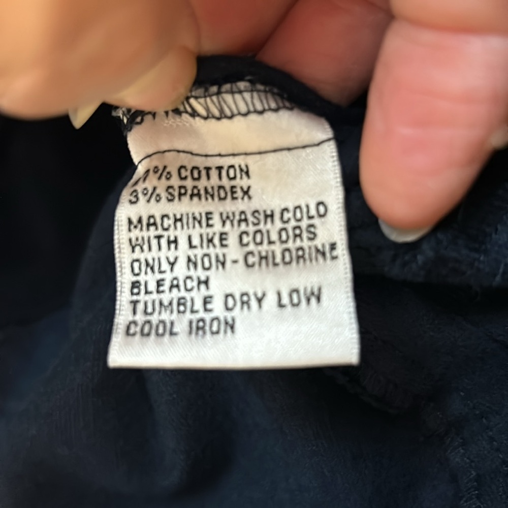 Talbots Navy Blue velveteen jacket size 12 - Picture 10 of 11